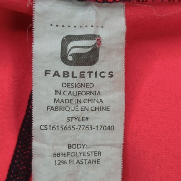 Fabletics Mid-Rise Capri Leggings M Black Pink Ombre Print - Picture 3 of 8